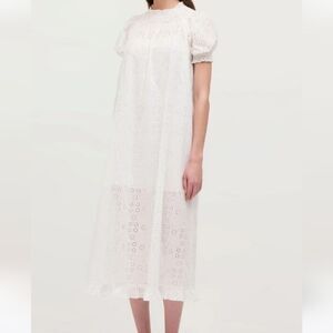 Hill House White Eyelet Nap Dress . Lounge. Beachy .Coastal. Relaxation.